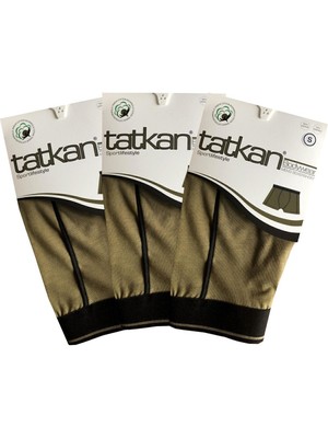 Tatkan - 3'lü - Pamuklu , Sportif Biyeli Erkek Boxershort