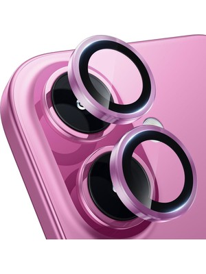Fibaks Apple iPhone 16 Plus Kamera Koruma Renkli Lens Koruyucu Temperli Cam Koruma
