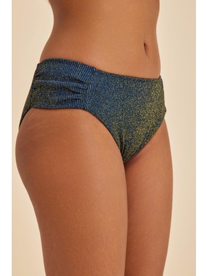 Amarelle Maldives Lacivert Lurex Kumaş Bikini Alt
