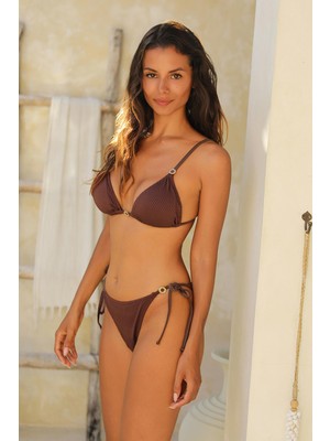 Amarelle Assos Mocha Kahverengi Yandan İp Bağlamalı Bikini Altı