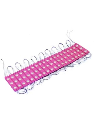 Point 3 Ledli Parmak LED Modül 1.5W 2835 Smd Mercekli 12V-20 Adet Pembe