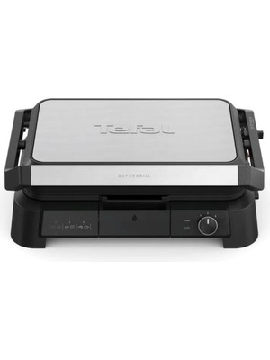 Tefal SuperGrill 3in1 XL 8 Porsiyon Kapasiteli 2200 Watt Barbekü Izgara ve Tost Makinesi - Inox