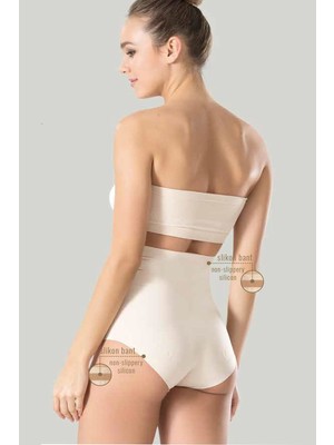 Göbek Toparlayıcı Lazer Kesim Kaydırmaz Iz Yapmaz Yüksek Bel Korse Külot 2 Adet