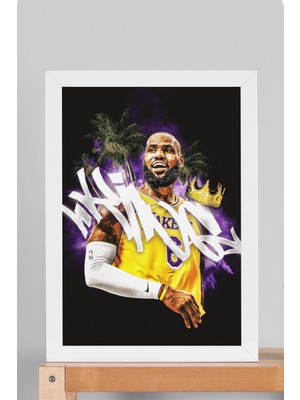 Lebron James Çerçeveli Tablo - Basketbol Nba Posteri Tablo