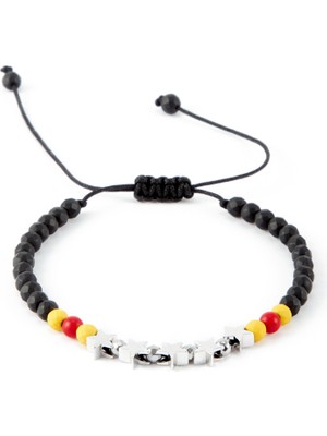 Gs Store Galatasaray 5 Yıldız Doğaltaş Makrome Bileklik U251430