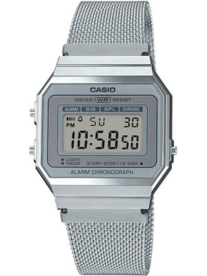 Casio VİNTAGE A700WM-7ADF Kol Saati Gri Suya Dayanıklı Dijital Fonksiyonlu Plastik Kasa
