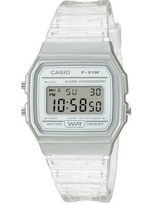 Casio F-91WS-7DF Unisex Kol Saati Dijital Fonksiyonlu Gri Kasa Suya Dayanıklı Plastik Malzeme
