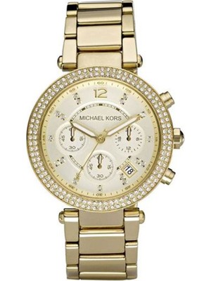 Michael Kors Kadın Kol Saati Kronometre ve Takvimli Çelik Kordon Mineral Cam 10 ATM Su Geçirmez