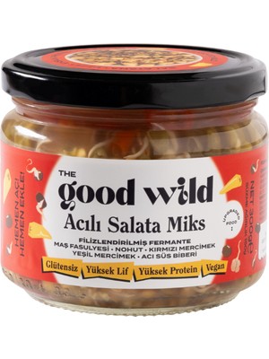 The Good Wild Filizlendirilmiş Fermante Acılı Salata Miks | Yemeye Hazır Glutensiz Ürün | Vegan | 300 Gr