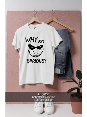 Oversize Why So Serious Joker  Tasarımlı Unisex T-Shirt