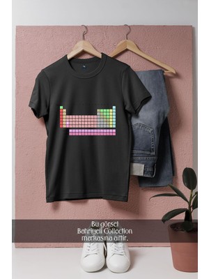 Oversize Periyodik Tablo  Tasarımlı Unisex T-Shirt