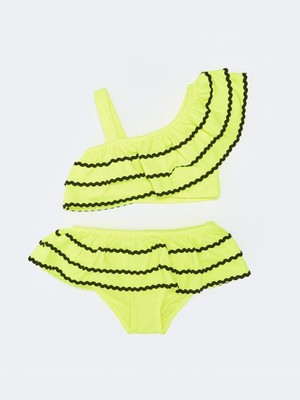 Sutaşı Detaylı Kız Çocuk Bikini Takım
