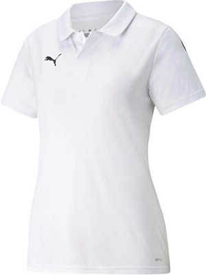 Puma Teamliga Sideline Polo W Kadın Futbol Polo Yaka Tişört 65740804 Beyaz