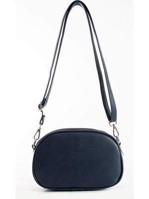 Kadın Suni Deri Ayarlanabilir Çapraz Askılı 2 Gözlü Omuz Çantası