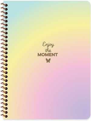 Keskin Color Peritozu Çizgili Stickerli Defter | 16,5 x 22,5 cm | Spiralli – 80 Yaprak