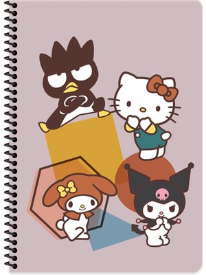 Keskin Color Hello Kitty And Friends Çizgili Defter | 16,5 x 22,5 cm | Spiralli – 80 Yaprak