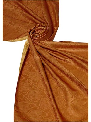 Leila Çift Taraflı Jakarlı Desenli Ipeksi Şal – 75X190 cm