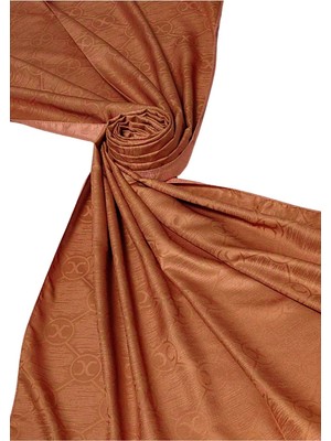 Leila Çift Taraflı Jakarlı Desenli Ipeksi Şal – 75X190 cm