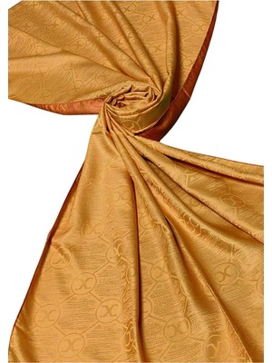 Leila Çift Taraflı Jakarlı Desenli Ipeksi Şal – 75X190 cm