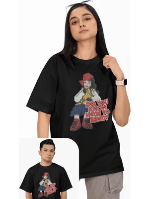 Fuddy Moda Unisex Do You Know How To Bend Yazılı Tişört, Oversize Billie Eilish Şarkı Baskılı T-Shirt