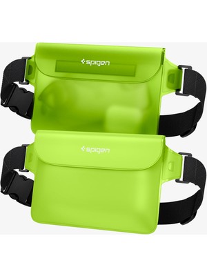 Spigen Aqua Shield WaterProof iPX8 Sertifikalı Su Geçirmez Bel Çantası (2 Adet) A620 Cactus Green - AMP06023