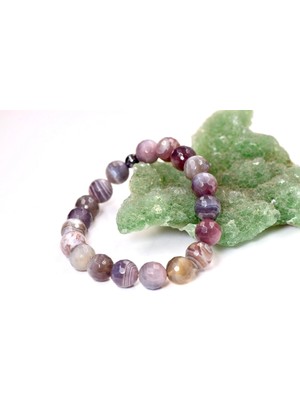 Akik Taşı Bileklik Faset Kesim Renkli (Nazar-Koruyucu)