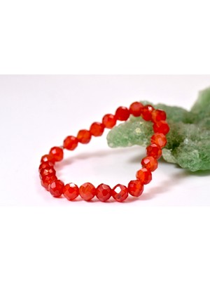 Karnelyan Akik Faset Kesim Bileklik