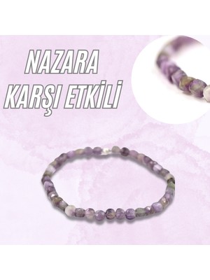 Ametist Taşı Küp Kesim Bileklik