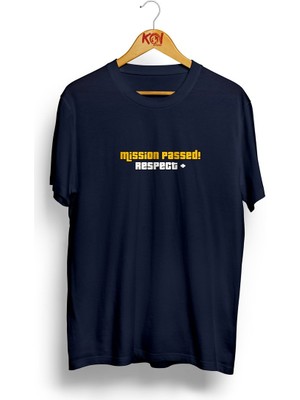 Mission Passed / Erkek Lacivert Renk T-Shirt / %100 Pamuk Premium Quality / Regular Fit