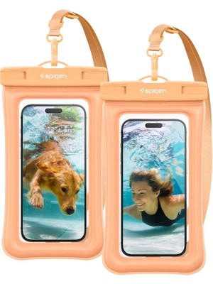 Spigen Aqua Shield Floating WaterProof iPX8 Sertifikalı Su Geçirmez Yüzer Kılıf (2 Adet) A610 Apricot - ACS06018