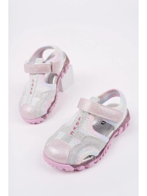 Papuçcity Arzen 03226 Ortopedik Önü Kapalı Kız Çocuk Sandalet
