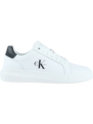 Calvin Klein Chunky Cupsole Mono Erkek Beyaz Spor Ayakkabı (YM0YM01317-0LD)