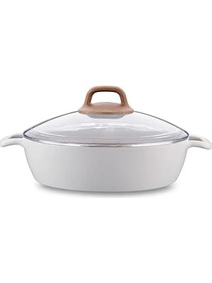 A2981 Seramik Kısa Tencere 24X6,5 cm