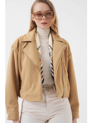 Bigdart Kaşe Açık Kahverengi Kadın Ceket 0717
