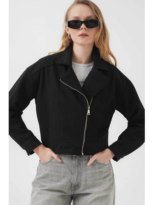 Bigdart Kaşe Siyah Kadın Ceket 0717