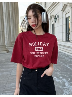 Unisex Holiday Ön Baskılı Tasarım Tshirt