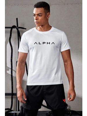 Unisex Alpha Baskılı Tasarım Tshirt