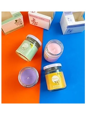 Aromatik Kokulu Cam Kavanoz Mum (Tek Adet)