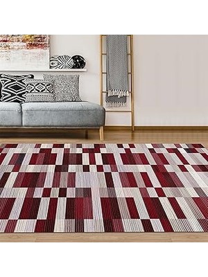 Latte Dizayn Andi Kadife Pamuk Tabanlı Yıkanabilen Kaydırmaz Antibakteriyel Salon Halısı 200X300