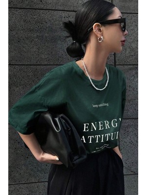 Unisex Energy Baskılı Tasarım Tshirt
