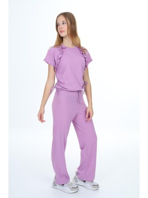 Kız Çocuk %100 Pamuk Yandan Bağlamalı Fitilli Alt&üst TAKIM-AÜT-2013