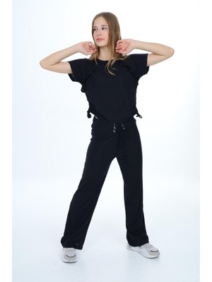 Kız Çocuk %100 Pamuk Yandan Bağlamalı Fitilli Alt&üst TAKIM-AÜT-2013