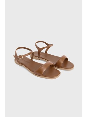 Love My Body Deri Sandalet Camel 165L9604000