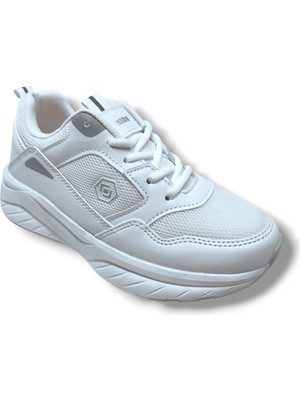 Queen Step 2110-25 Deri Anorak Anatomik Sneaker Beyaz Buz 36-40