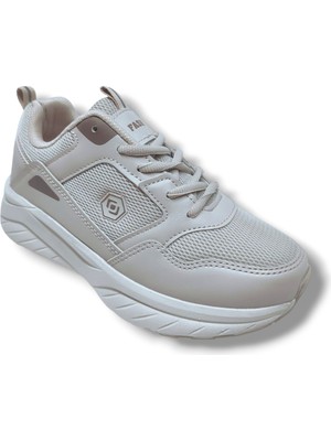 Queen Step 2110-25 Deri Anorak Anatomik Sneaker Bej Kahve 36-40