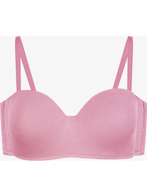 Kadın Dolgusuz Pamuklu Fitilli Straplez Sütyen