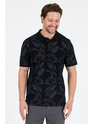 Erkek Polo Yaka Desenli T-Shirt – %95 Pamuk %5 Elastan – Şık, Esnek ve Rahat Kısa Kollu Tişört 0033