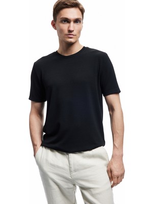 Koton Kısa Kollu Bisiklet Yaka Basic Slim Fit Tişört