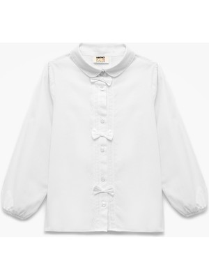 Koton Pamuklu Uzun Kollu Fiyonk Detaylı Bebe Yaka Gömlek
