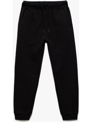 Koton Pamuklu Cepli Beli Bağlamalı Şardonlu Basic Eşofman Altı